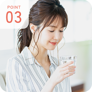 POINT 03 院内の専用半個室で下剤の服用が可能