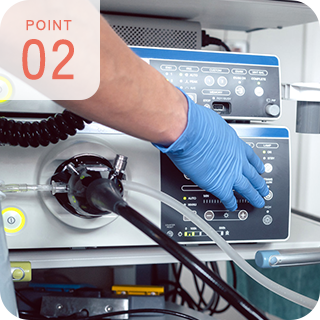 POINT 02 オリンパス社の最新内視鏡「EVIS X1」を導入