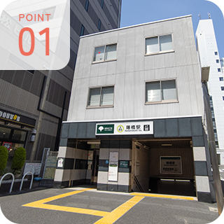 POINT 01 曙橋駅徒歩1分通院しやすい立地