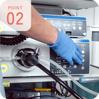 POINT 02 オリンパス社の最新内視鏡「EVIS X1」を導入